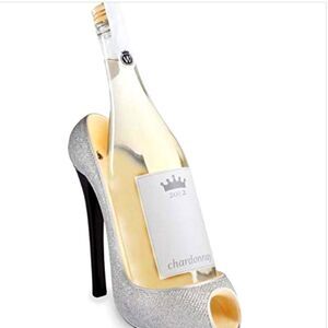 Wild Eye Designs High Heel Wine Bottle Holder- Silver